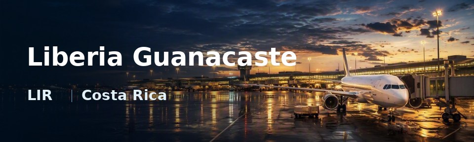 Liberia Guanacaste Flughafen-Titelbild mit IATA-Code