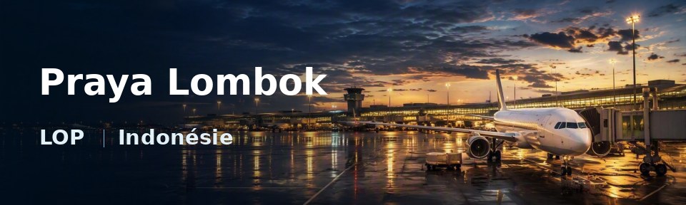 Praya Lombok Flughafen-Titelbild mit IATA-Code