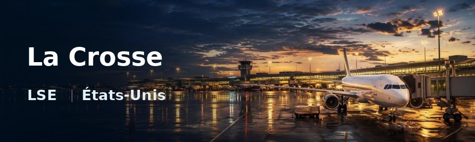 La Crosse Flughafen-Titelbild mit IATA-Code