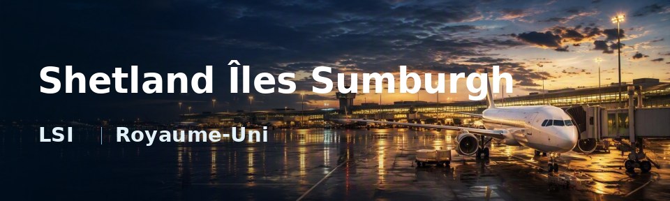 Shetland Îles Sumburgh Flughafen-Titelbild mit IATA-Code