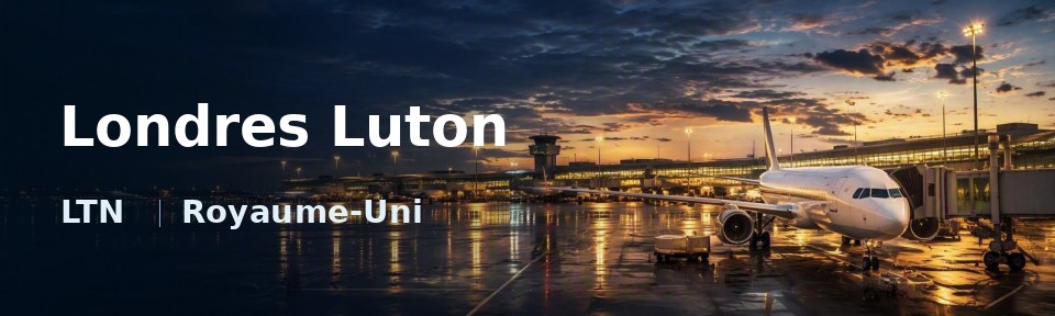 Londres Luton Flughafen-Titelbild mit IATA-Code