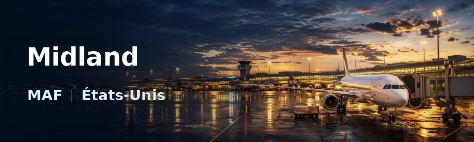 Midland Flughafen-Titelbild mit IATA-Code