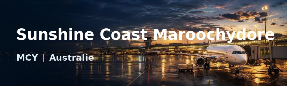 Sunshine Coast Maroochydore Flughafen-Titelbild mit IATA-Code