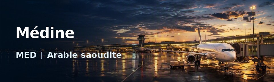 Médine Flughafen-Titelbild mit IATA-Code