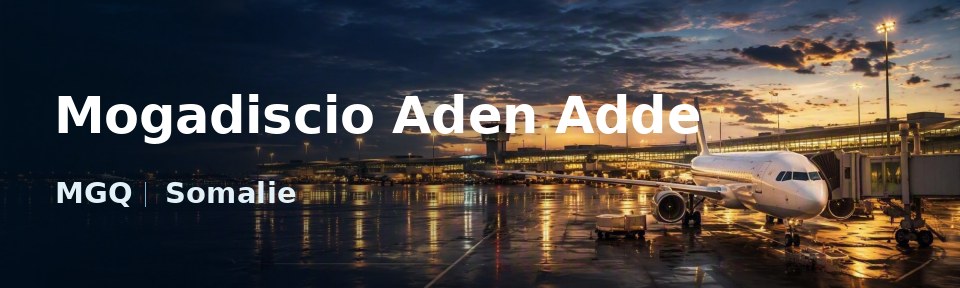 Mogadiscio Aden Adde Flughafen-Titelbild mit IATA-Code
