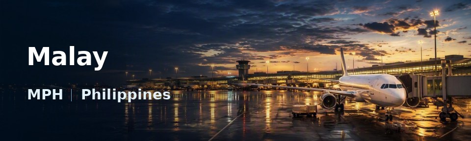 Malay Flughafen-Titelbild mit IATA-Code