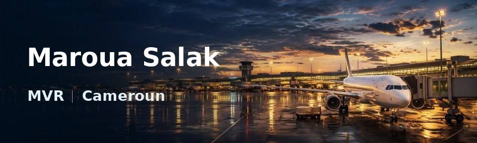 Maroua Salak Flughafen-Titelbild mit IATA-Code