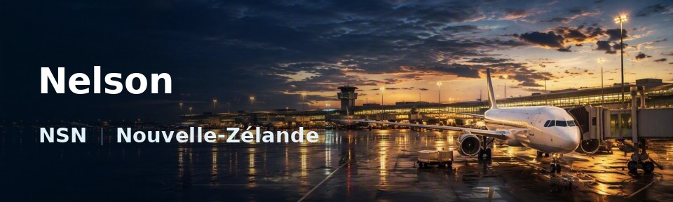 Nelson Flughafen-Titelbild mit IATA-Code