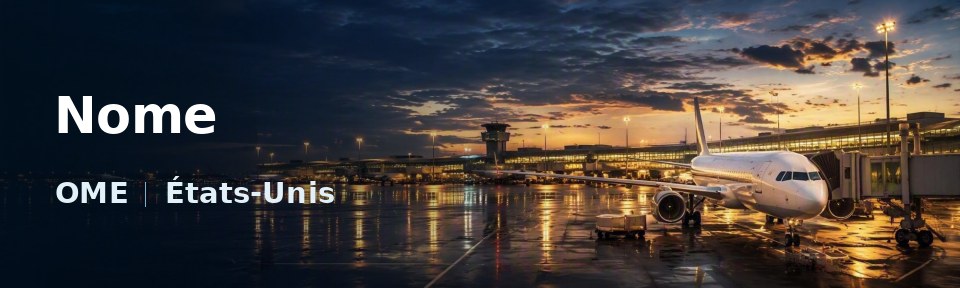 Nome Flughafen-Titelbild mit IATA-Code