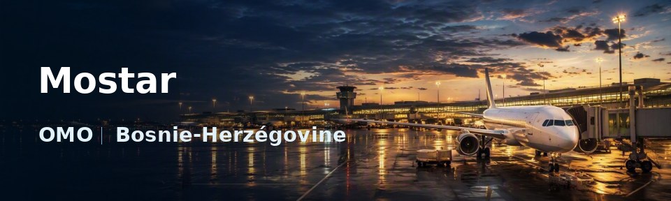 Mostar Flughafen-Titelbild mit IATA-Code