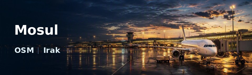 Mosul Flughafen-Titelbild mit IATA-Code