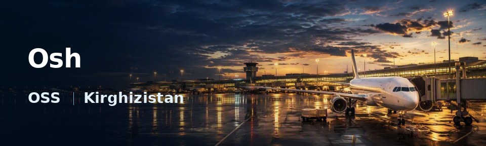 Osh Flughafen-Titelbild mit IATA-Code