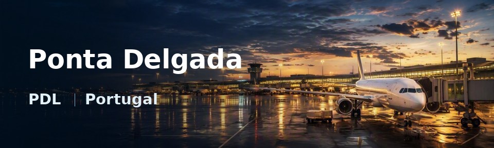 Ponta Delgada Flughafen-Titelbild mit IATA-Code
