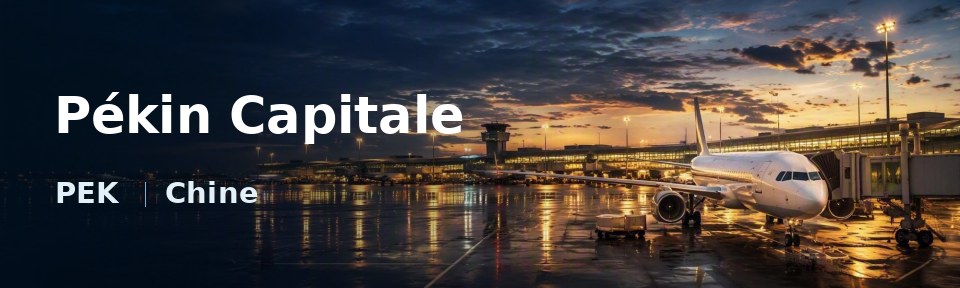 Pékin Capitale Flughafen-Titelbild mit IATA-Code