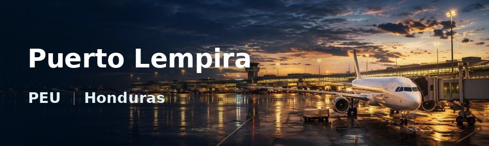 Puerto Lempira Flughafen-Titelbild mit IATA-Code