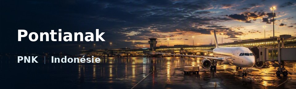 Pontianak Flughafen-Titelbild mit IATA-Code