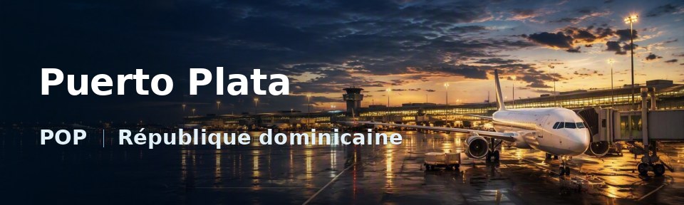 Puerto Plata Flughafen-Titelbild mit IATA-Code