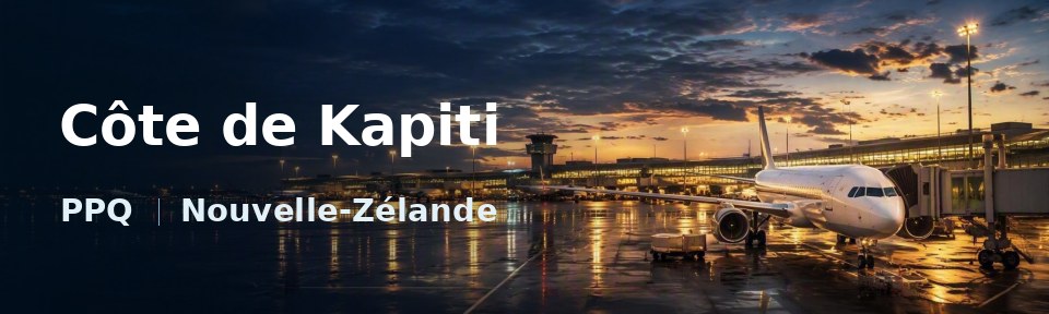 Côte de Kapiti Flughafen-Titelbild mit IATA-Code