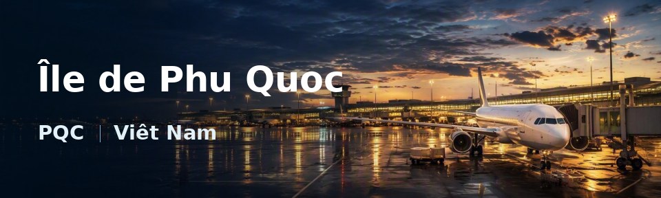 Île de Phu Quoc Flughafen-Titelbild mit IATA-Code