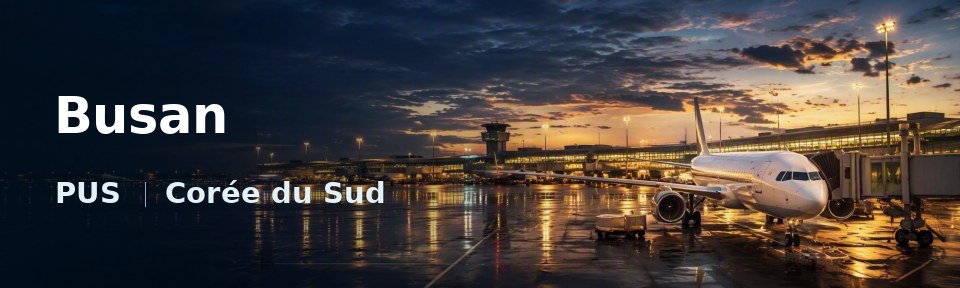Busan Flughafen-Titelbild mit IATA-Code