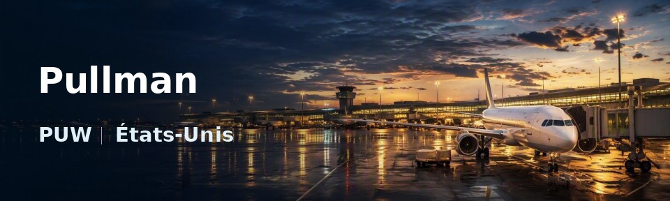 Pullman Flughafen-Titelbild mit IATA-Code