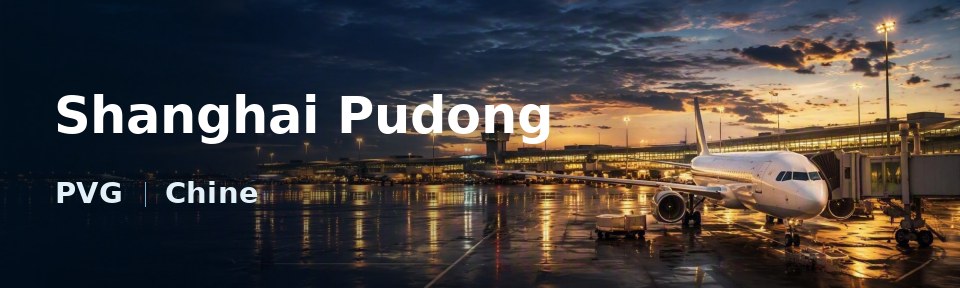 Shanghai Pudong Flughafen-Titelbild mit IATA-Code