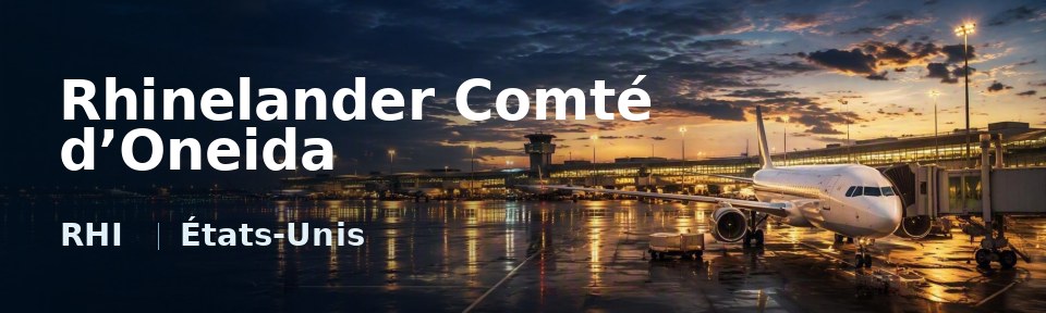 Rhinelander Comté d&rsquo;Oneida Flughafen-Titelbild mit IATA-Code