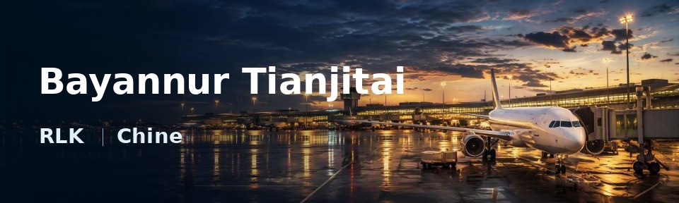 Bayannur Tianjitai Flughafen-Titelbild mit IATA-Code