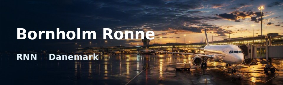 Bornholm Ronne Flughafen-Titelbild mit IATA-Code