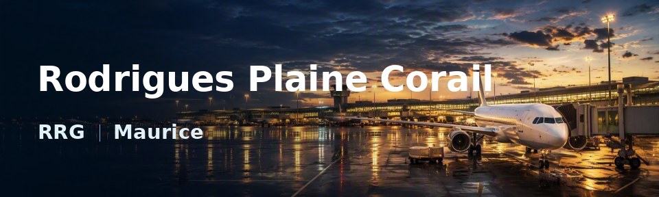 Rodrigues Plaine Corail Flughafen-Titelbild mit IATA-Code