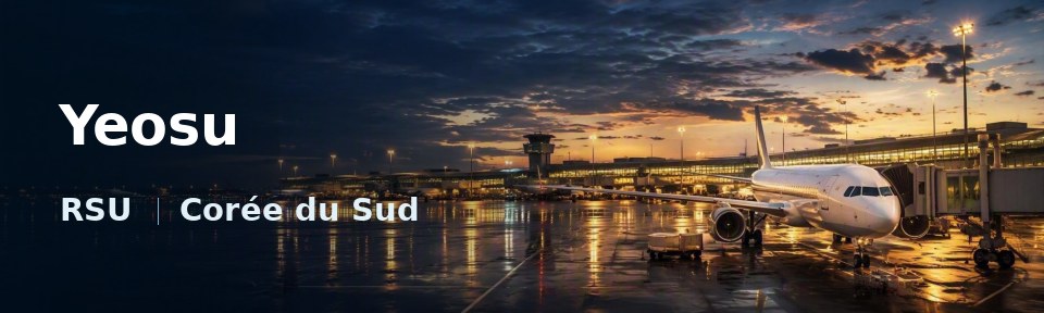 Yeosu Flughafen-Titelbild mit IATA-Code