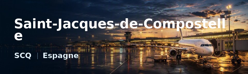 Saint-Jacques-de-Compostelle Flughafen-Titelbild mit IATA-Code