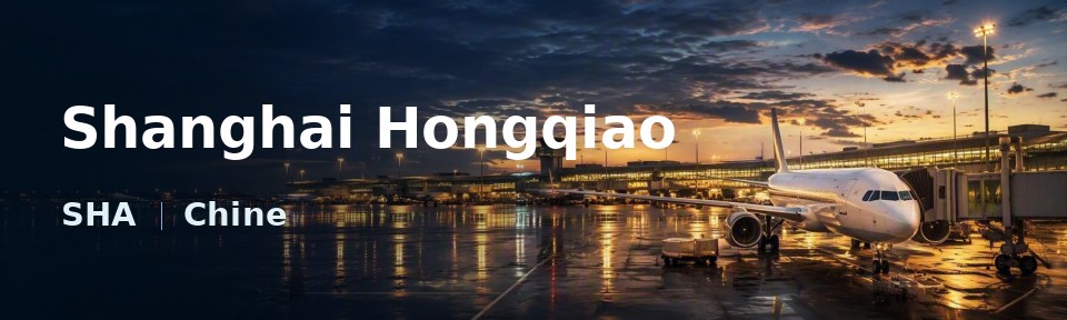 Shanghai Hongqiao Flughafen-Titelbild mit IATA-Code