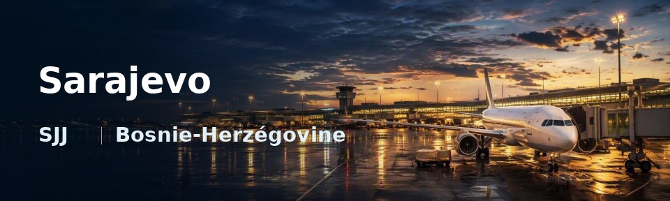 Sarajevo Flughafen-Titelbild mit IATA-Code