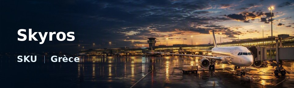 Skyros Flughafen-Titelbild mit IATA-Code