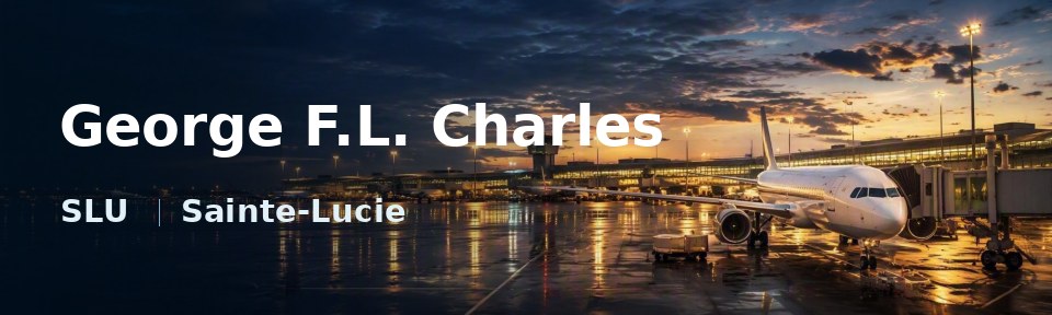 George F.L. Charles Flughafen-Titelbild mit IATA-Code