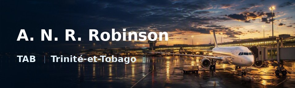 A. N. R. Robinson Flughafen-Titelbild mit IATA-Code