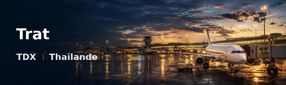 Trat Flughafen-Titelbild mit IATA-Code