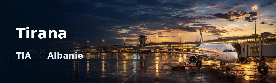 Tirana Flughafen-Titelbild mit IATA-Code