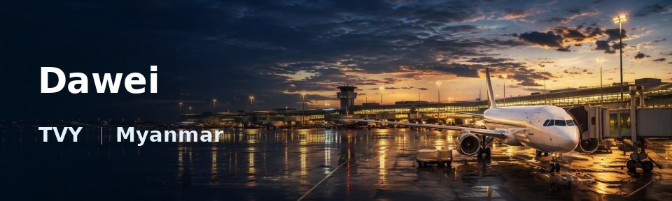 Dawei Flughafen-Titelbild mit IATA-Code