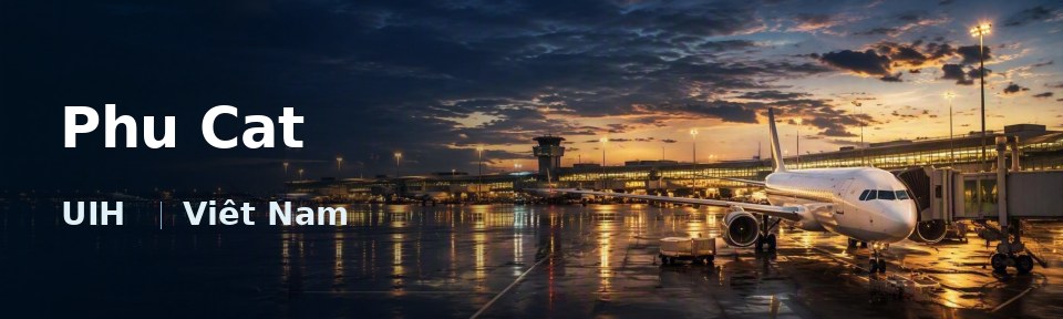 Phu Cat Flughafen-Titelbild mit IATA-Code
