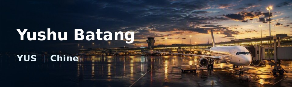 Yushu Batang Flughafen-Titelbild mit IATA-Code
