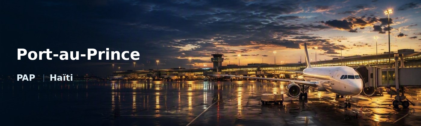 Port-au-Prince Flughafen-Titelbild mit IATA-Code